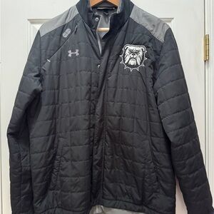Men’s Under Armour Men’s Bulldogs Quilted Puffer Jacket, size large